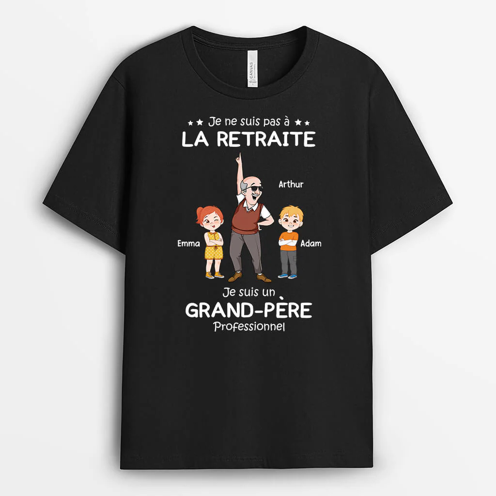 T shirt Personnalisé Grand Père - Je Suis Un Papy Professionnel Qui Danse