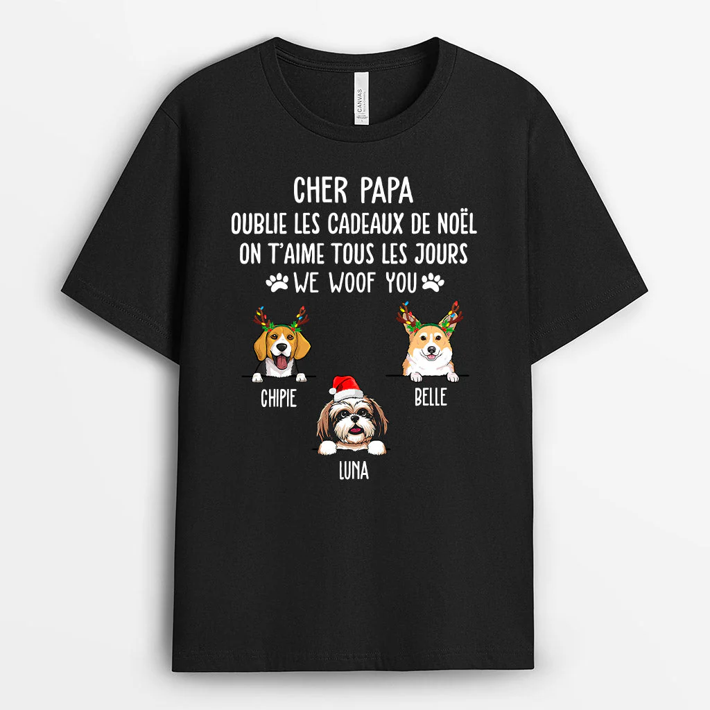 T-shirt Je t‘aime tous les jours Personnalisé