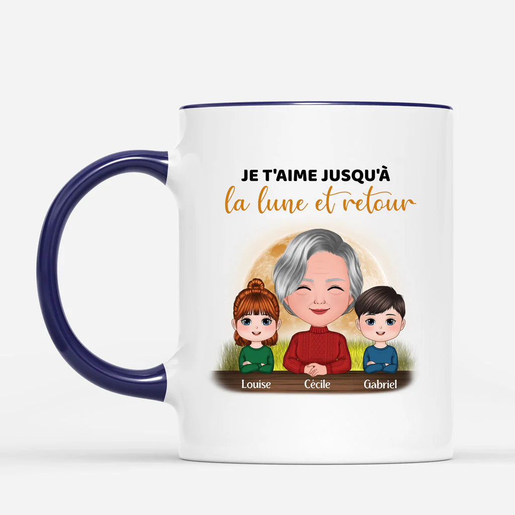 Tasse de Noël Personnalisée – Je T’aime Mamie - Image 2
