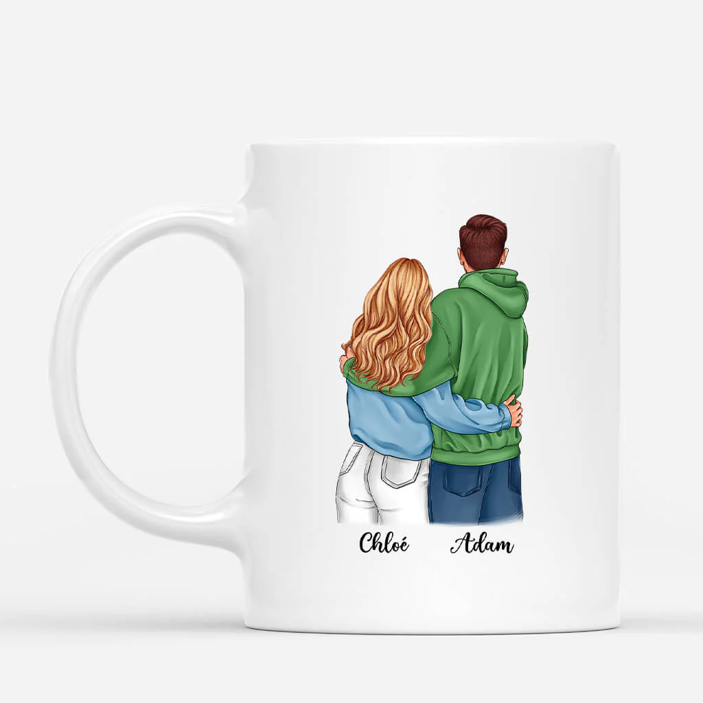 Tasse Personnalisée Couple – Je T’aime | Version Tourner Les Dos - Image 2