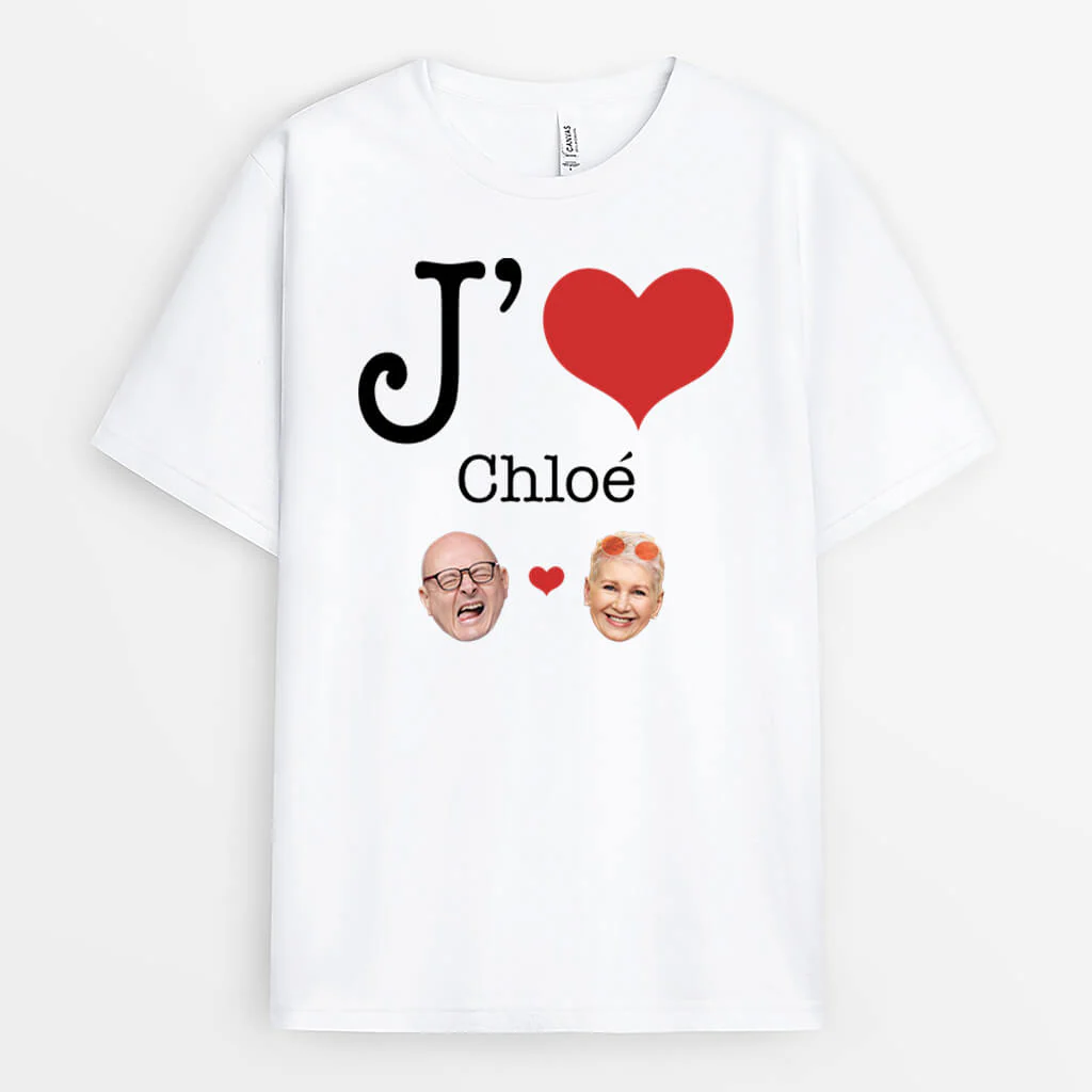 T-shirt personnalisé humoristique avec visages