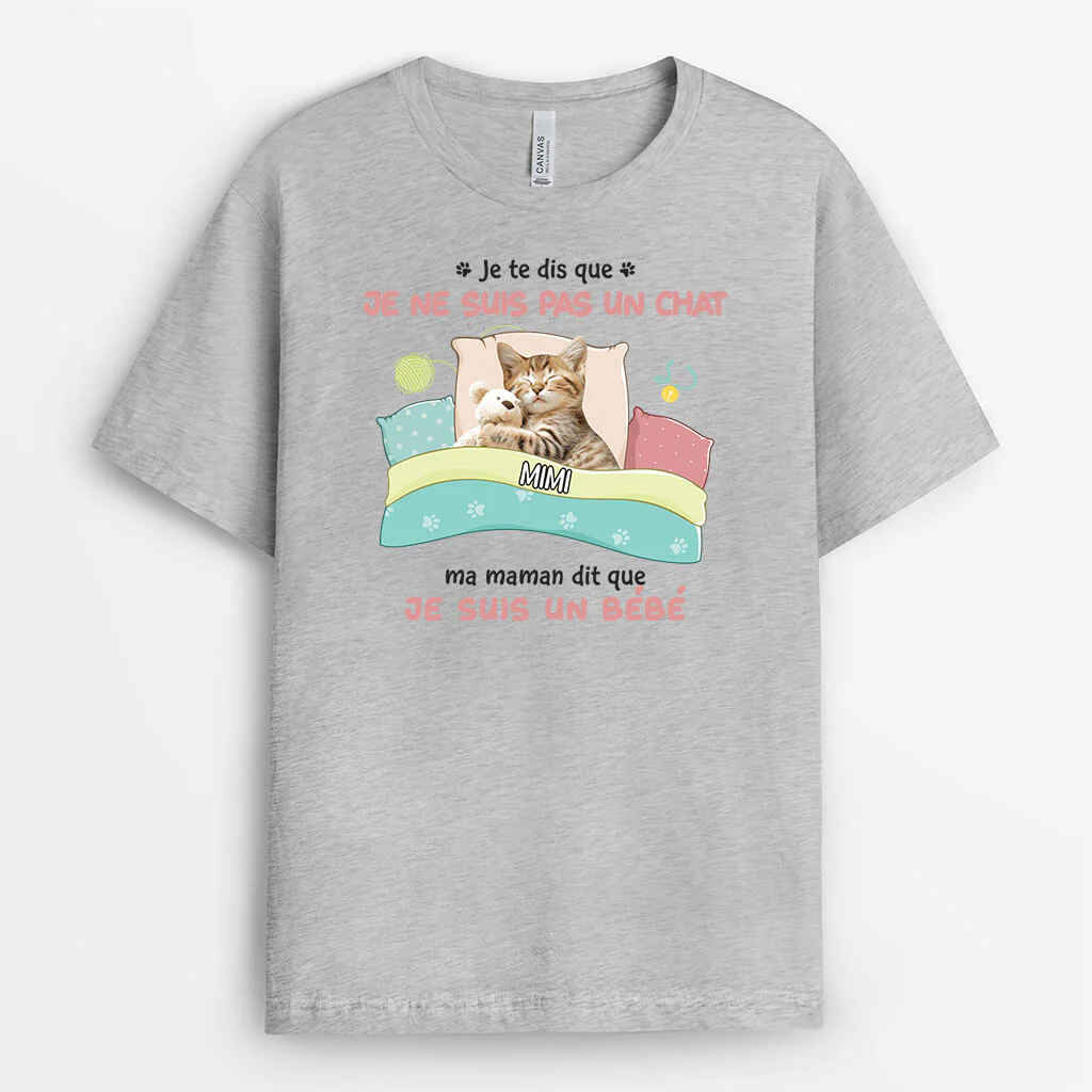 Tee Shirt Personnalisé Rigolo – Je Ne Suis Pas Un Chien - Image 2