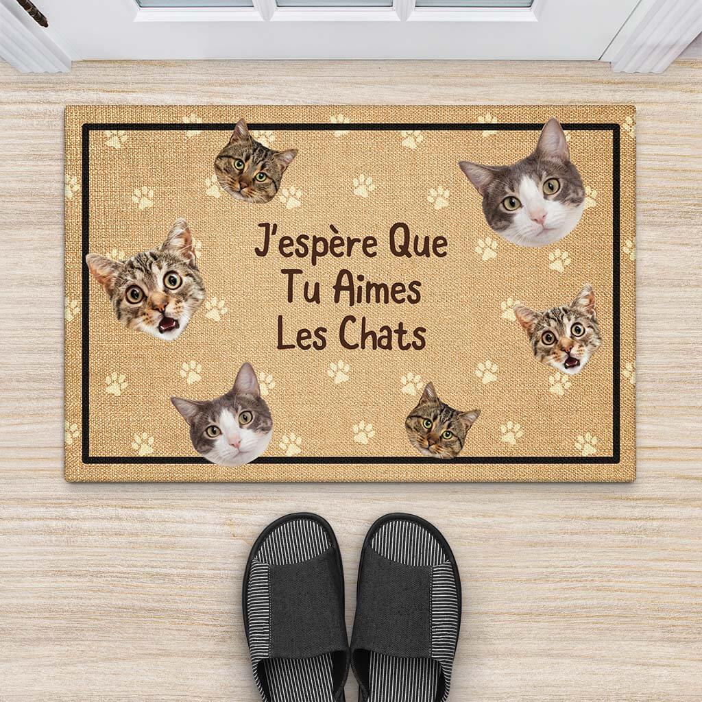Paillasson Personnalisé Chat - Tu Aimes Les Chats - Chat Espiègle - Image 2