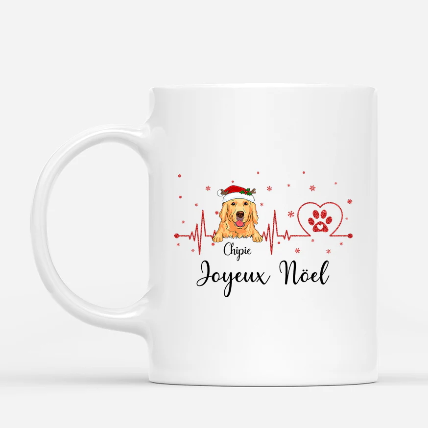 Mug personnalisé Noël – Joyeux Noël Chien