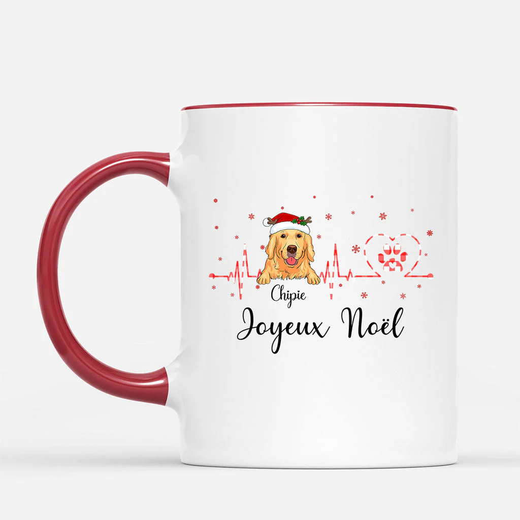 Mug personnalisé Noël – Joyeux Noël Chien - Image 2