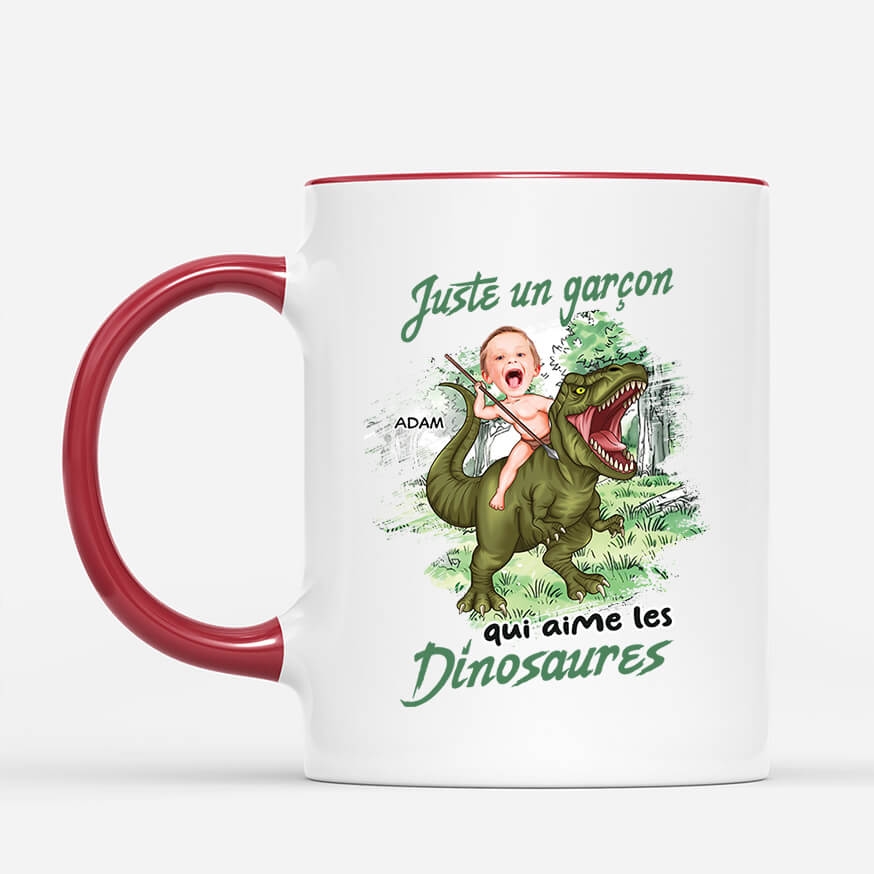 Juste Un Garçon Qui Aime Les Dinosaures - Mug Personnalisé Pour Garcon - Image 2