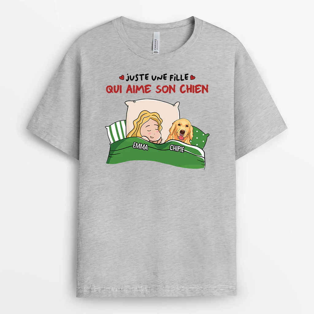 T-shirt Chien Personnalisé - Chien Avec Homme/Femme - Image 2