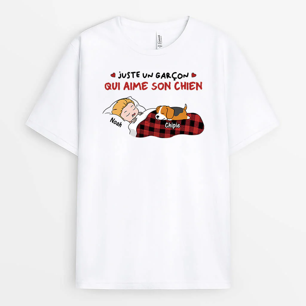 T-shirt Chien Personnalisé - Juste Une Femme/Un Homme Qui Aime Son Chien