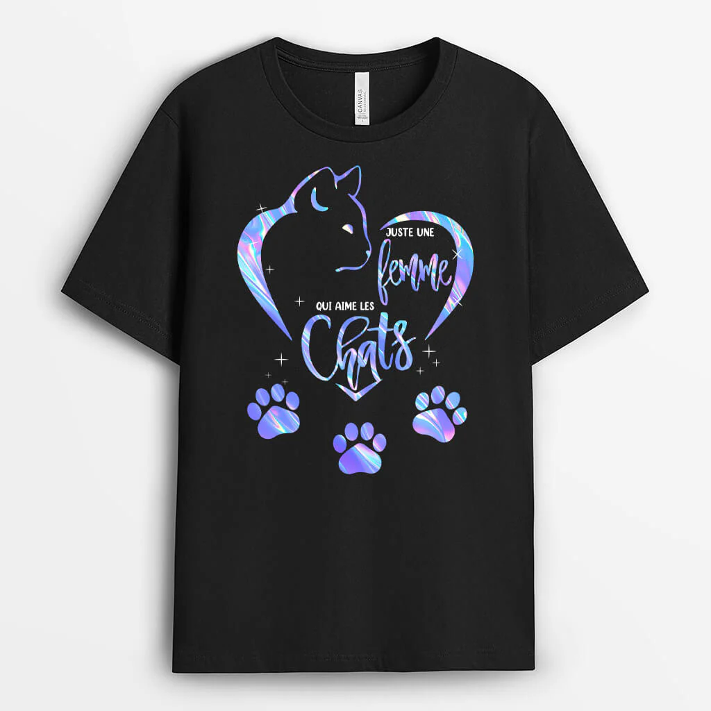 Tee Shirt Personnalisé Chat - Juste Une Femme Qui Aime Les Chats