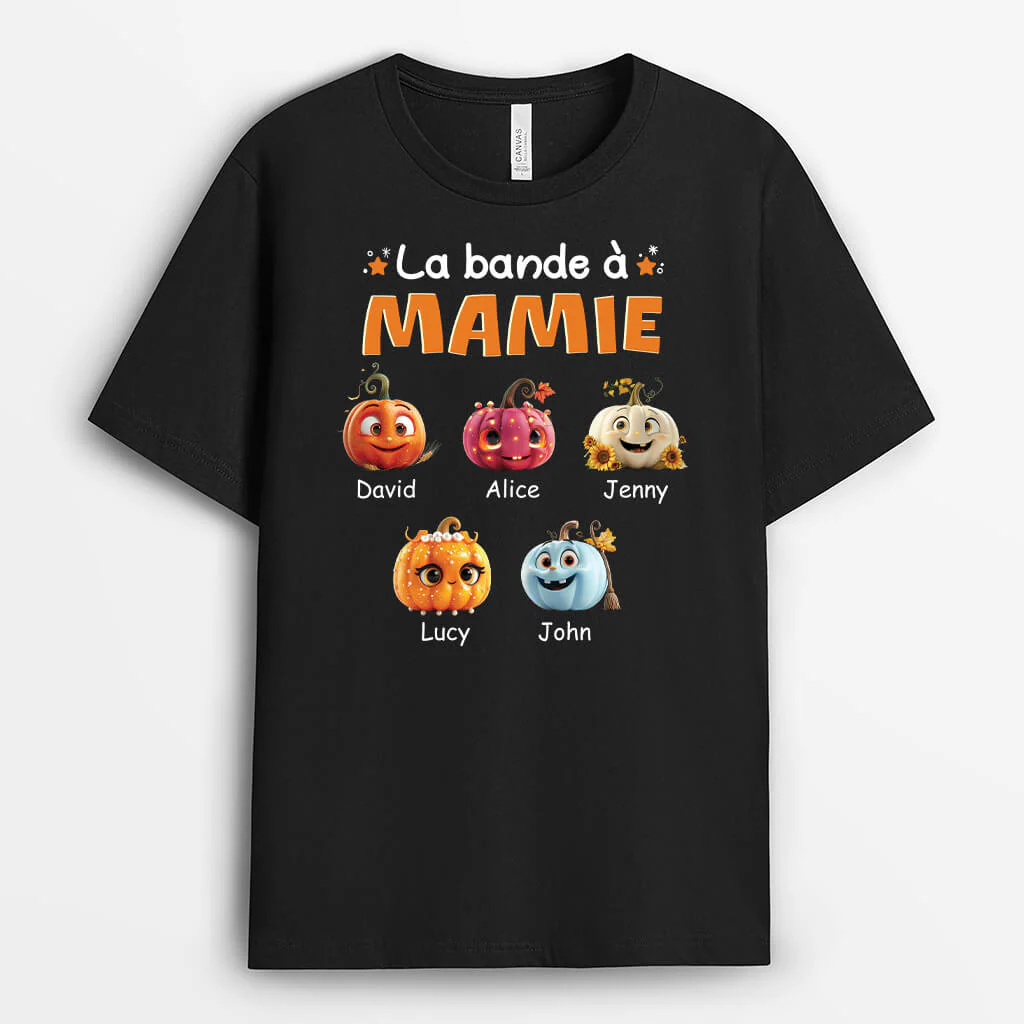 La Bande À Maman/Mamie Version Citrouilles Colorées - T-shirt Personnalisable Pour Maman Et Mamie