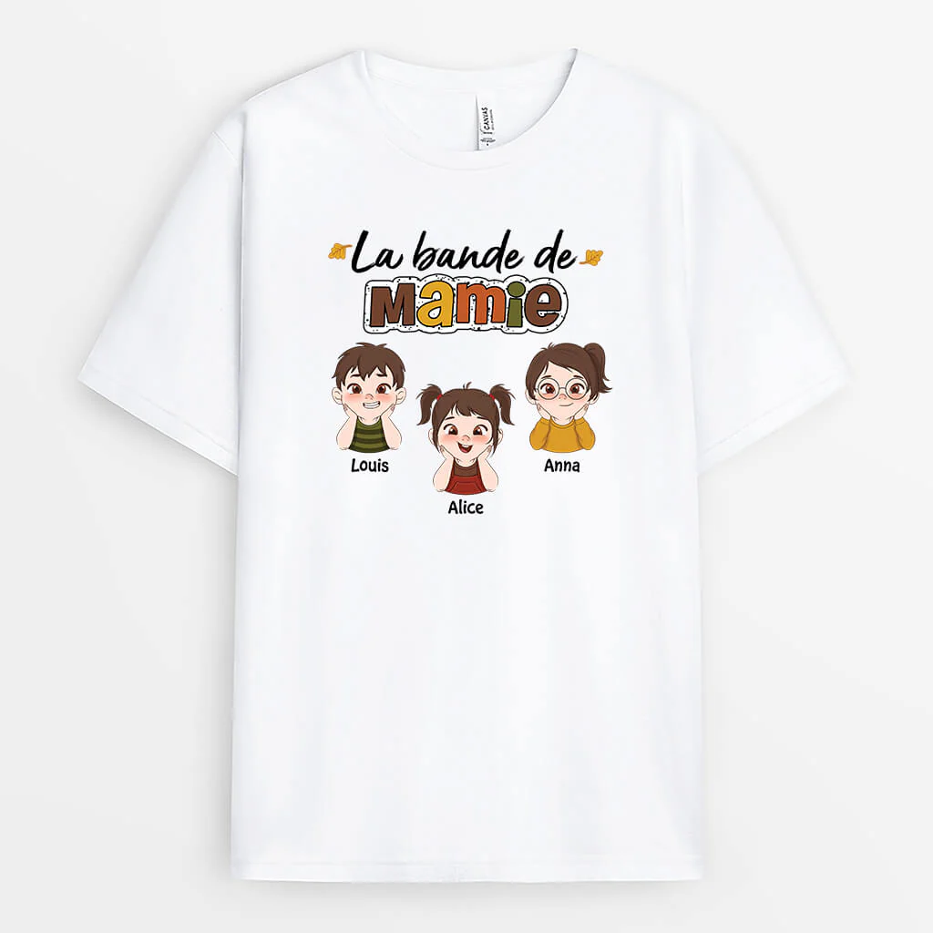 T Shirt Personnalisé Mamie - La Bande À Mamie| Version Automne Clair