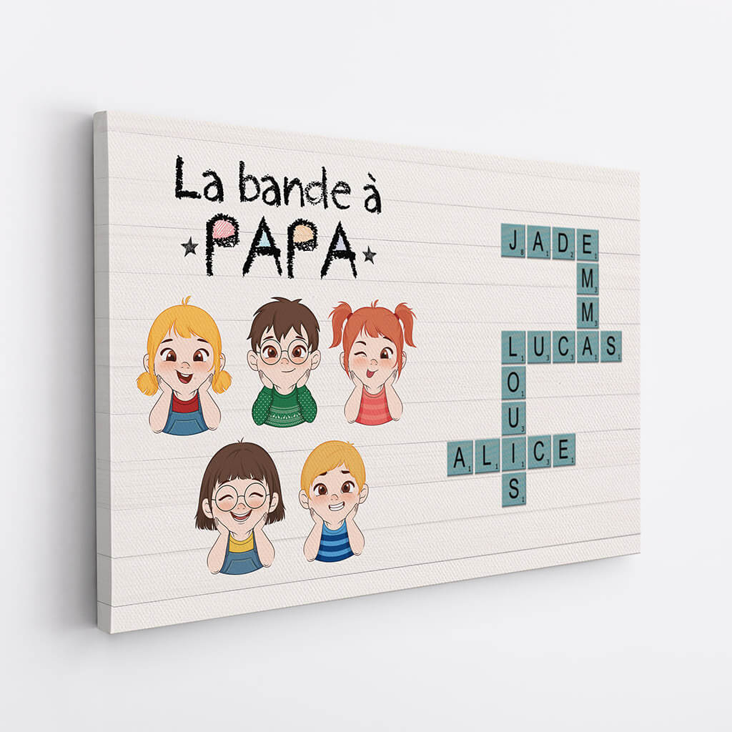 Toile Personnalisée - La Bande À Mamie/Papa Version Mot Croisé - Image 2