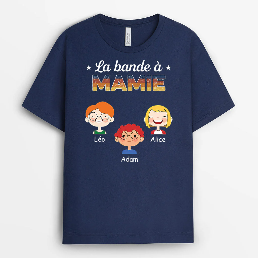 Tee Shirt Mamie Personnalisé - La Bande À Mamie | Version Sombre