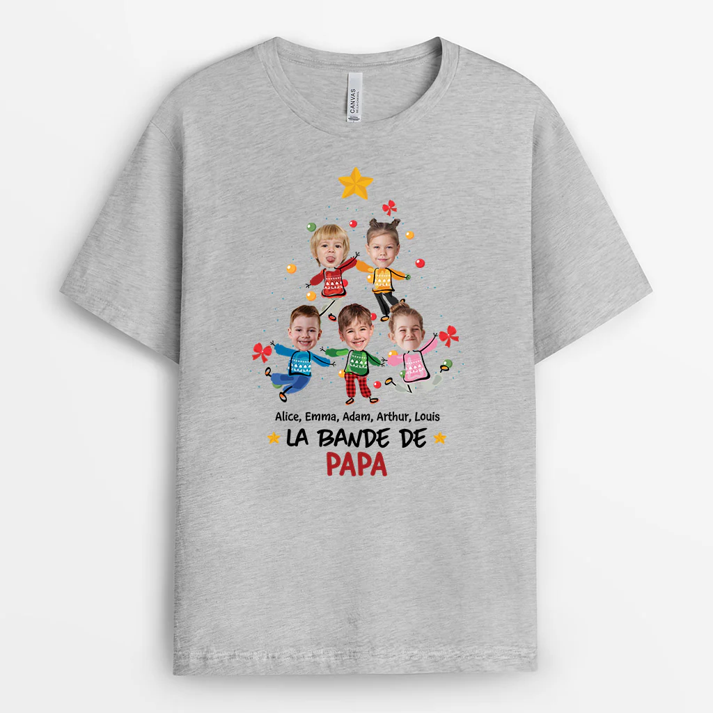 Tee Shirt Personnalisé Mamie | La Bande À Mamie Sapin De Noël Avec Visages - Image 2