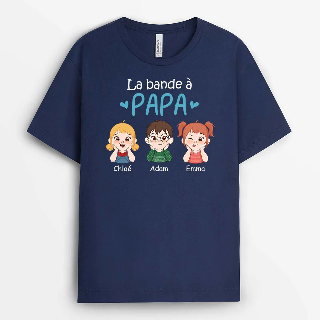 T-shirt fête des pères personnalisé – La bande à papa & papy - Image 2