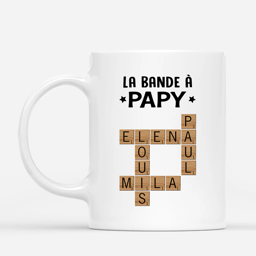Mug Personnalisé Papy - La Bande À Papy Mot Croisé