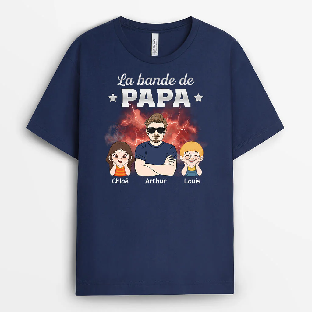 Tee Shirt Personnalisé Papy - La Bande À Papy Cool - Version Tonnerre - Image 2