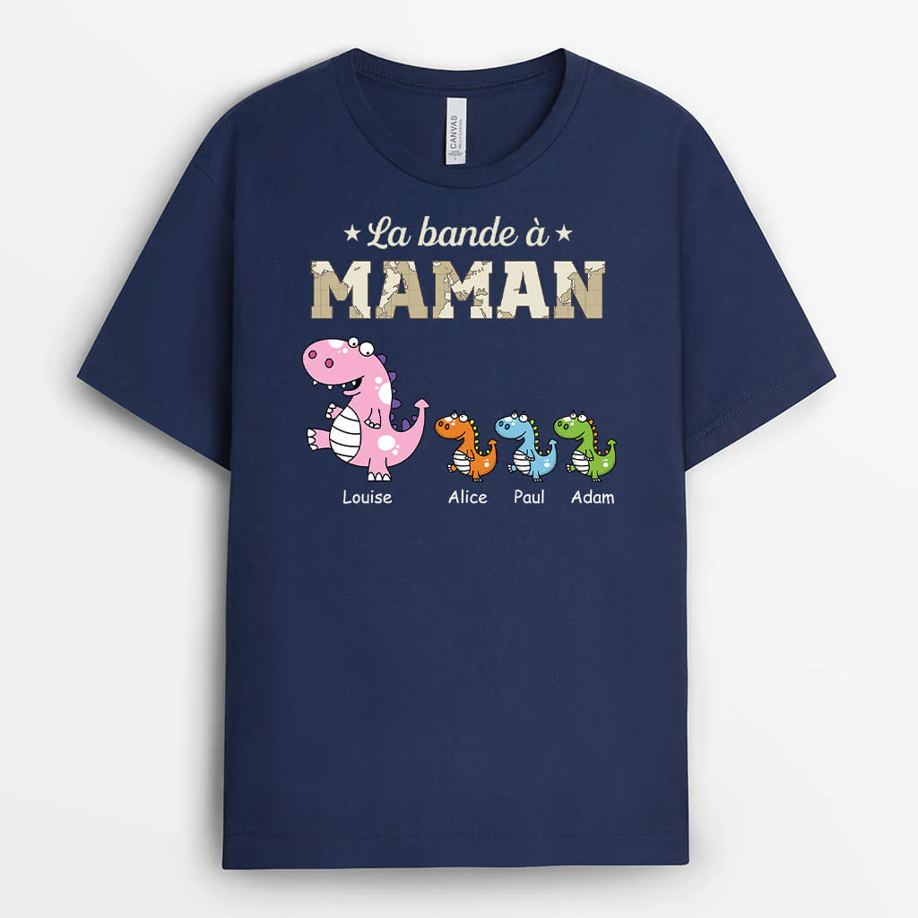 T Shirt Personnalisé Papy - La Bande À Papy Dinosaure Version Carte - Image 2