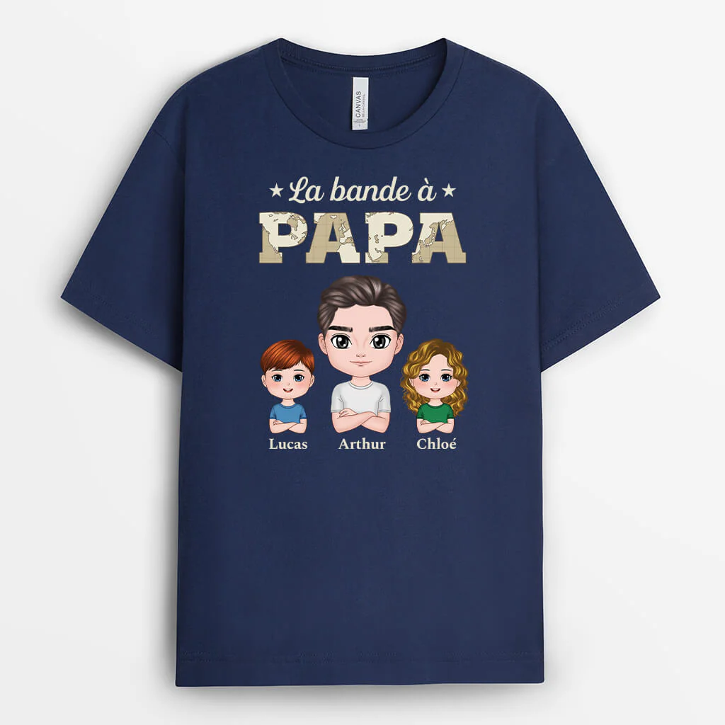 Tee Shirt Personnalisé Papy - La Bande À Papy Version Carte Simple - Image 2