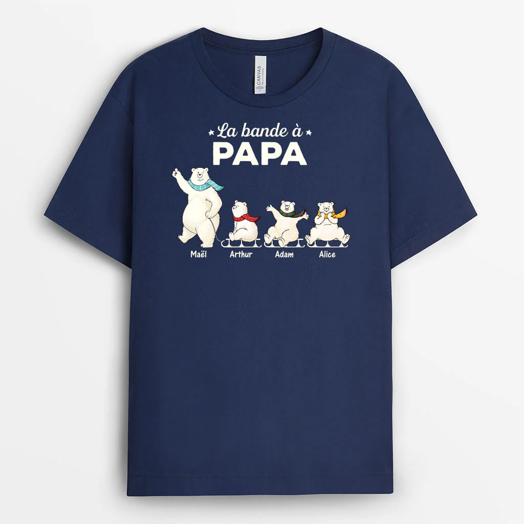 T Shirt Personnalisé Papy - La Bande À Papy Version Ours Blancs - Image 2