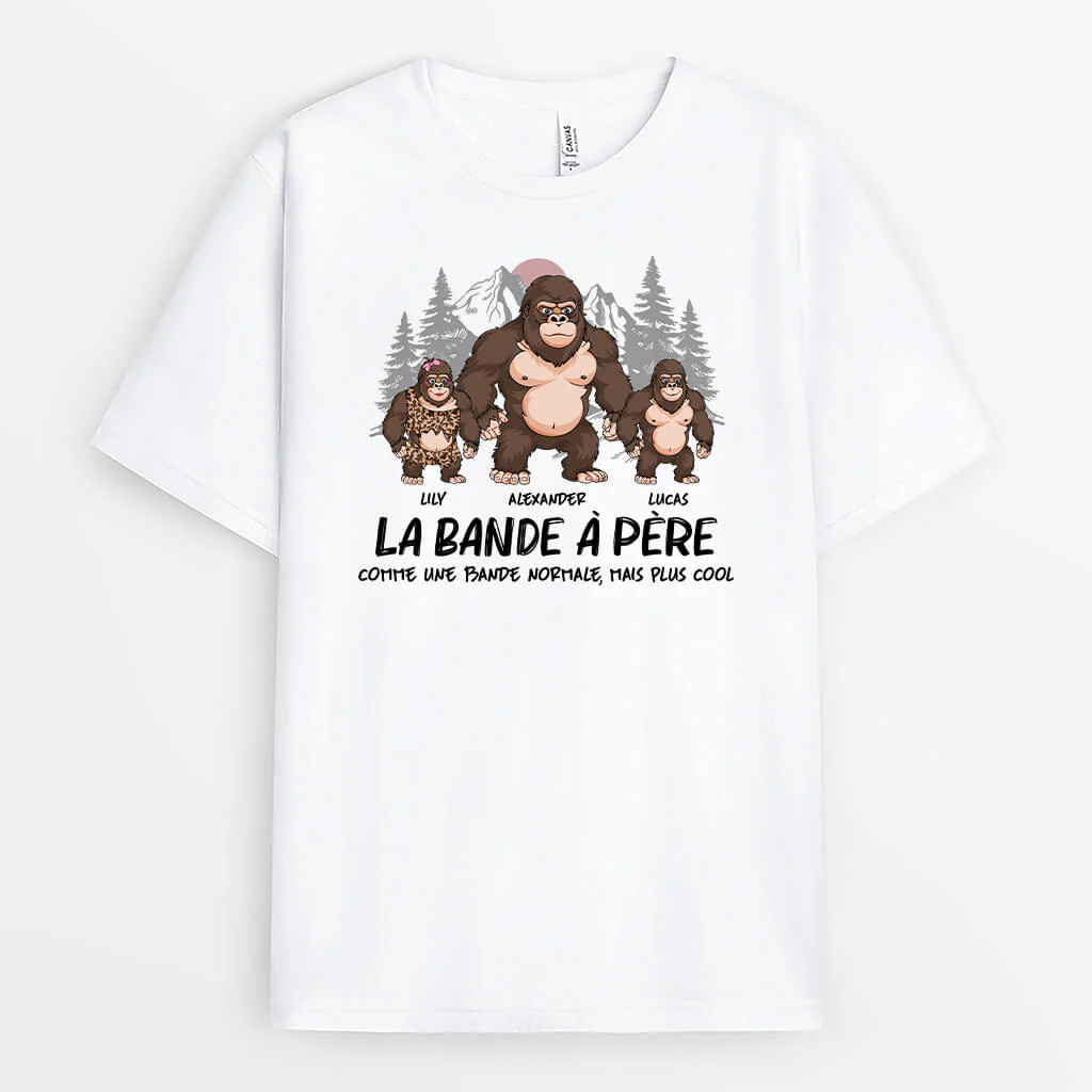 Tee Shirt Personnalisé Papy - La Bande De Papy | Version Singes Géants - Image 2