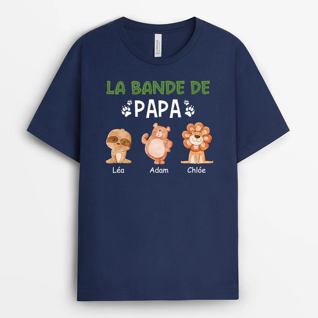 La Bande À Papa Avec Petits Animaux - T-shirt Personnalisé Pour Papa