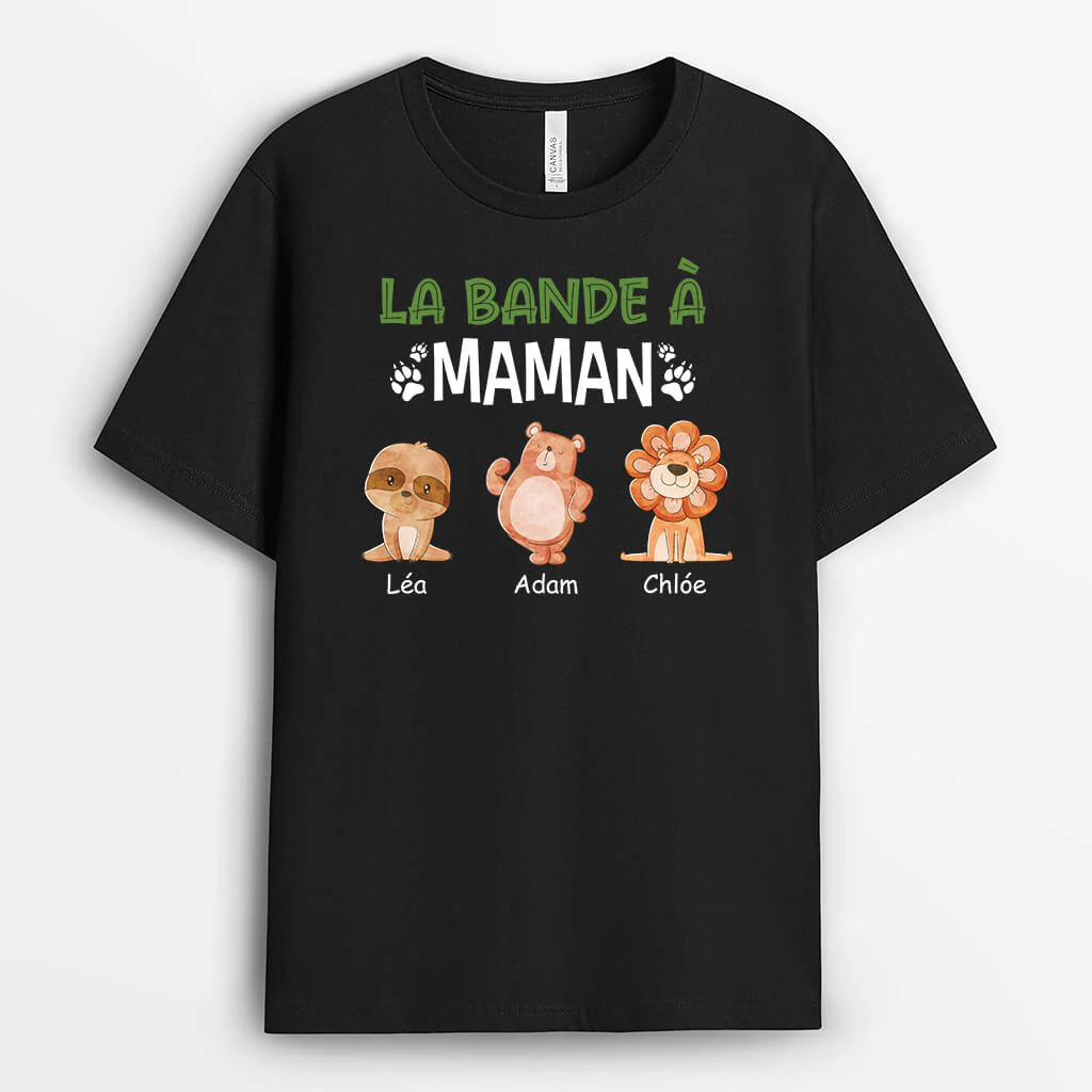 La Bande À Papa Avec Petits Animaux - T-shirt Personnalisé Pour Papa - Image 2