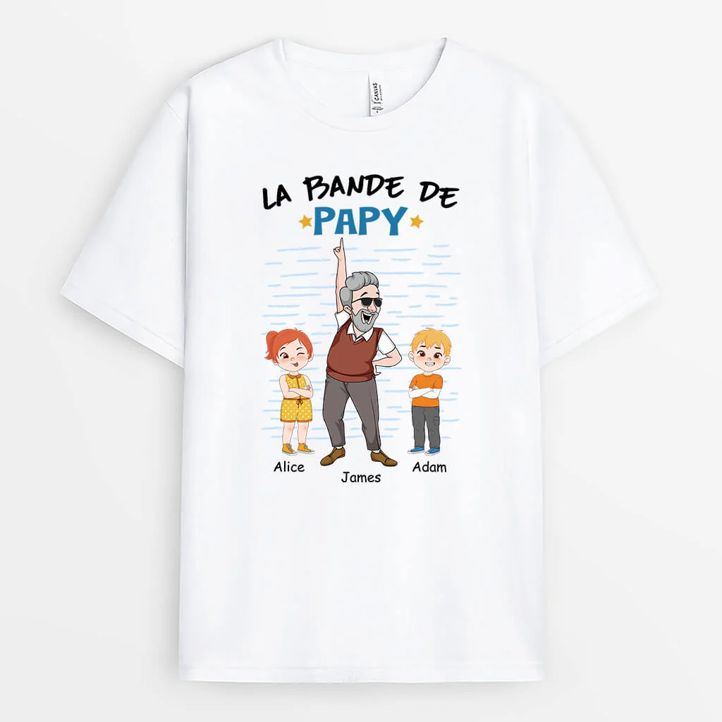Tee Shirt Personnalisé Papy - La Bande De Papy Qui Danse