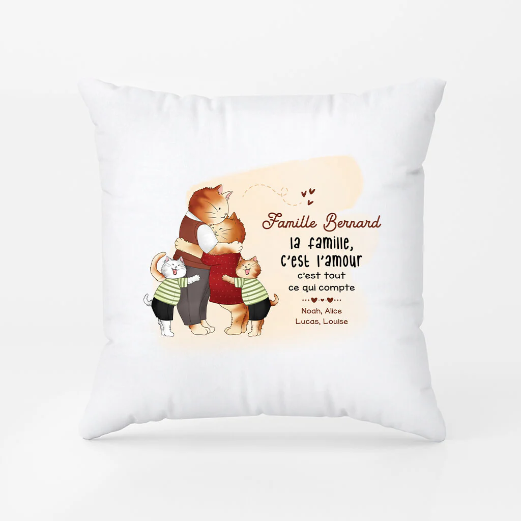 Coussin Personnalise Famille – La Famille C’Est L’Amour C’Est Tout Ce Qui Compte - Image 2
