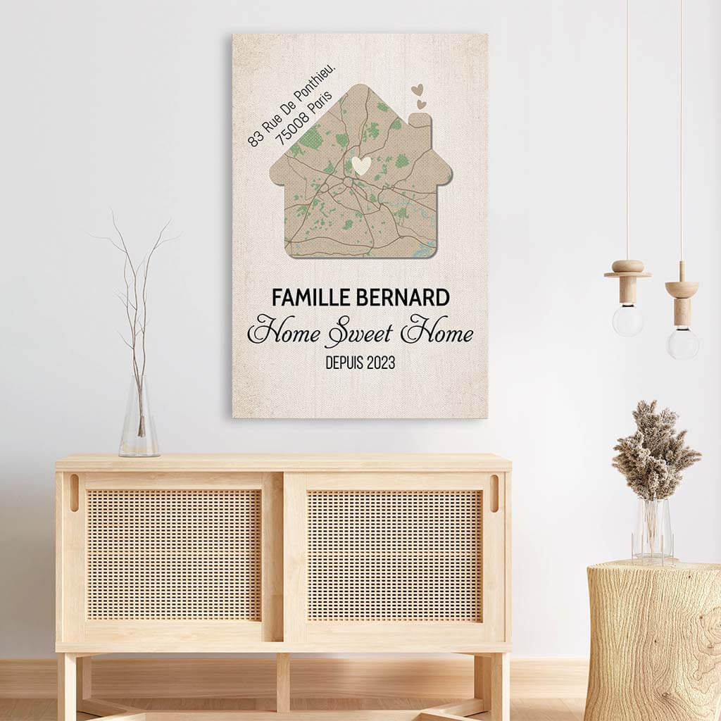 Toile personnalisée famille – Home Sweet Home depuis… - Image 3