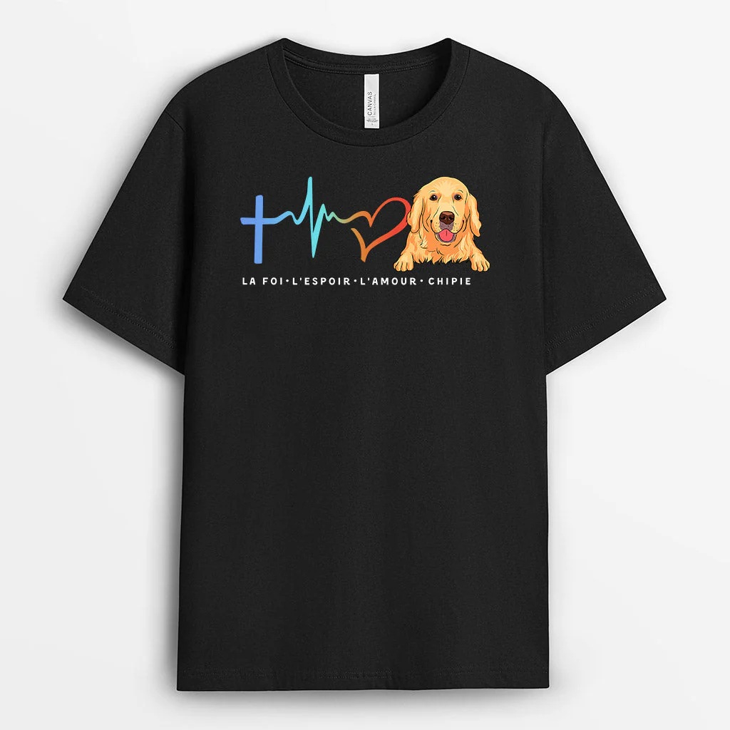 T-shirt La foi - L'espoir - L'amour Personnalisé - Image 2