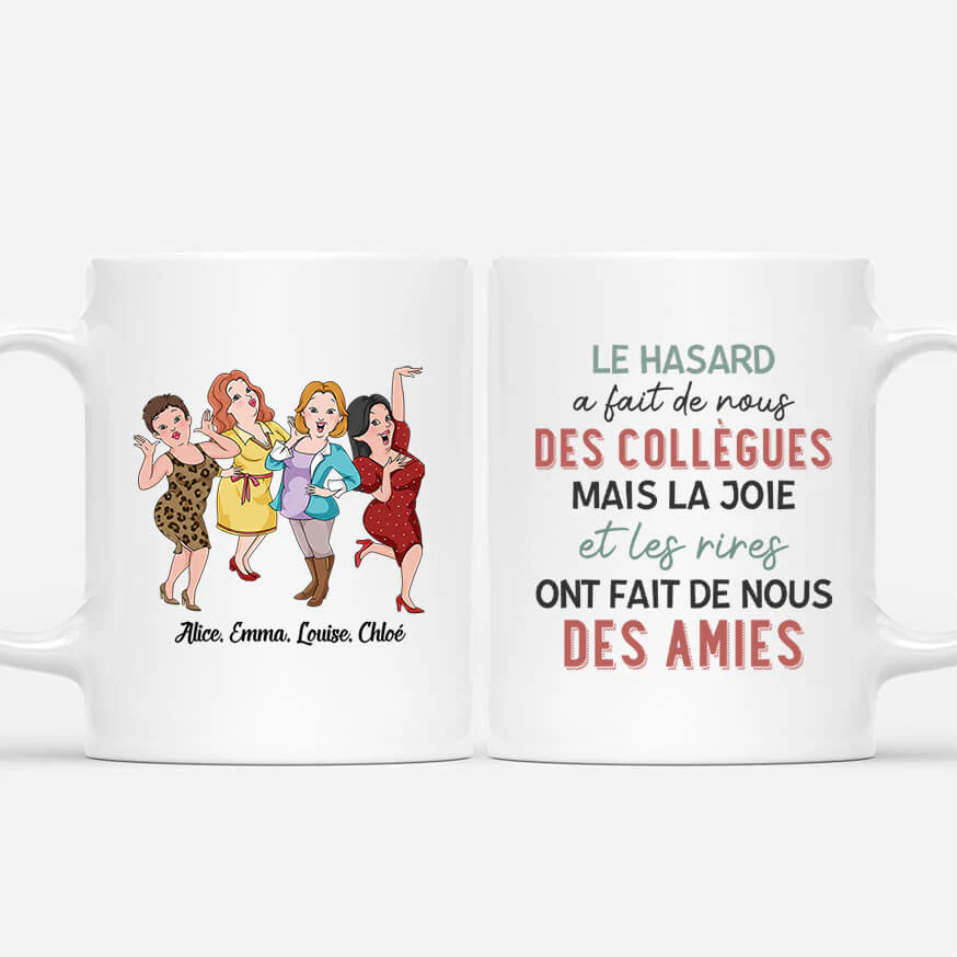 Mug personnalisé collègue - La joie et les rires