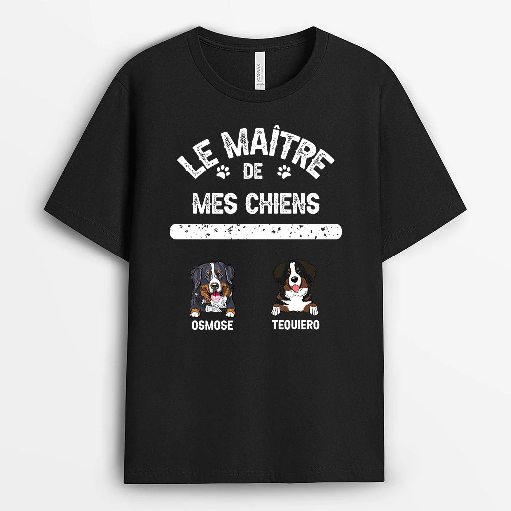 Idée cadeau chien et maître – T-shirt personnalisé maître de chien