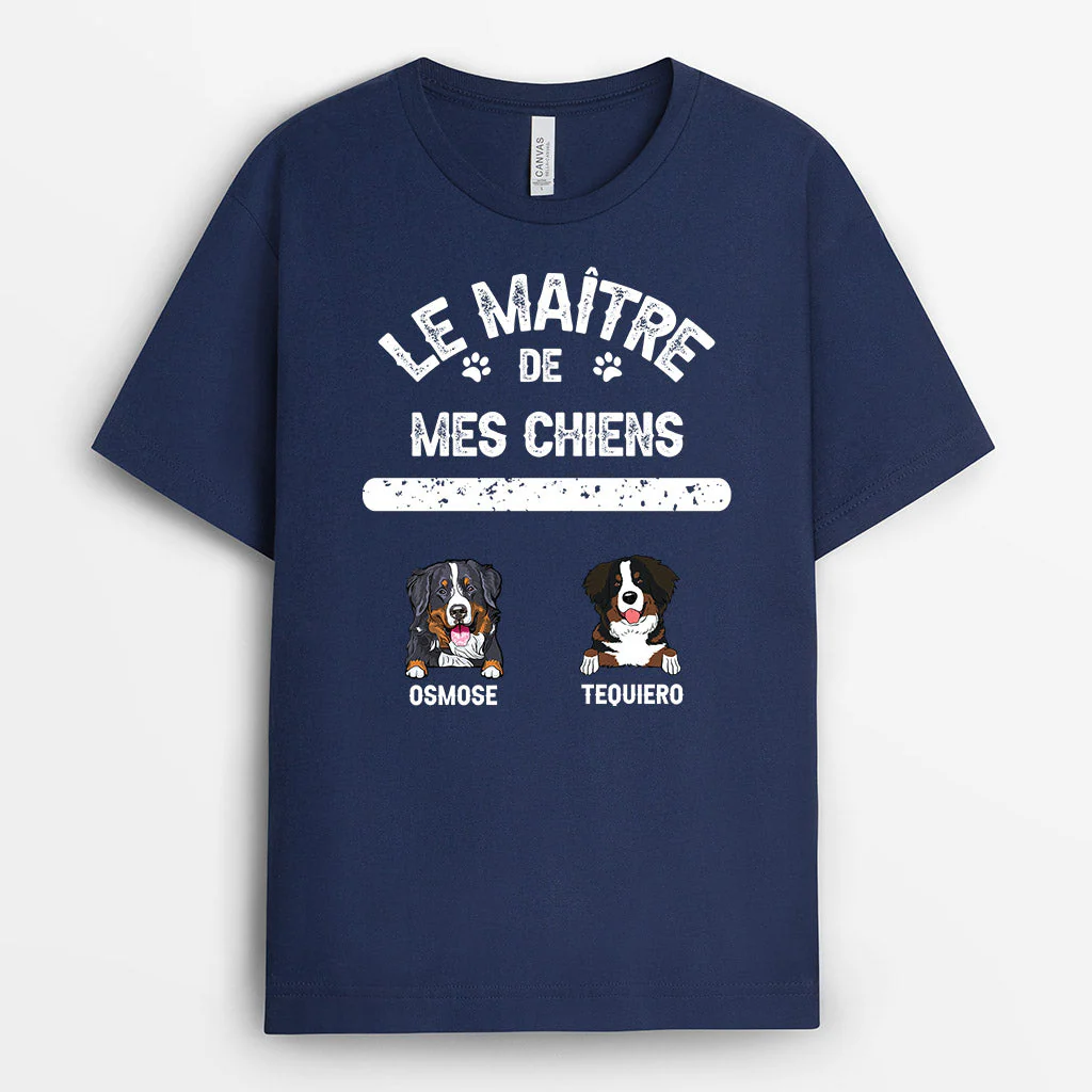 Idée cadeau chien et maître – T-shirt personnalisé maître de chien - Image 2