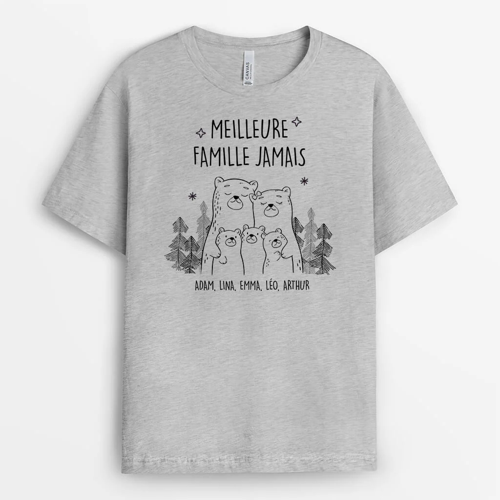 Tee Shirt Famille Personnalisé - Meilleure Famille des Ours