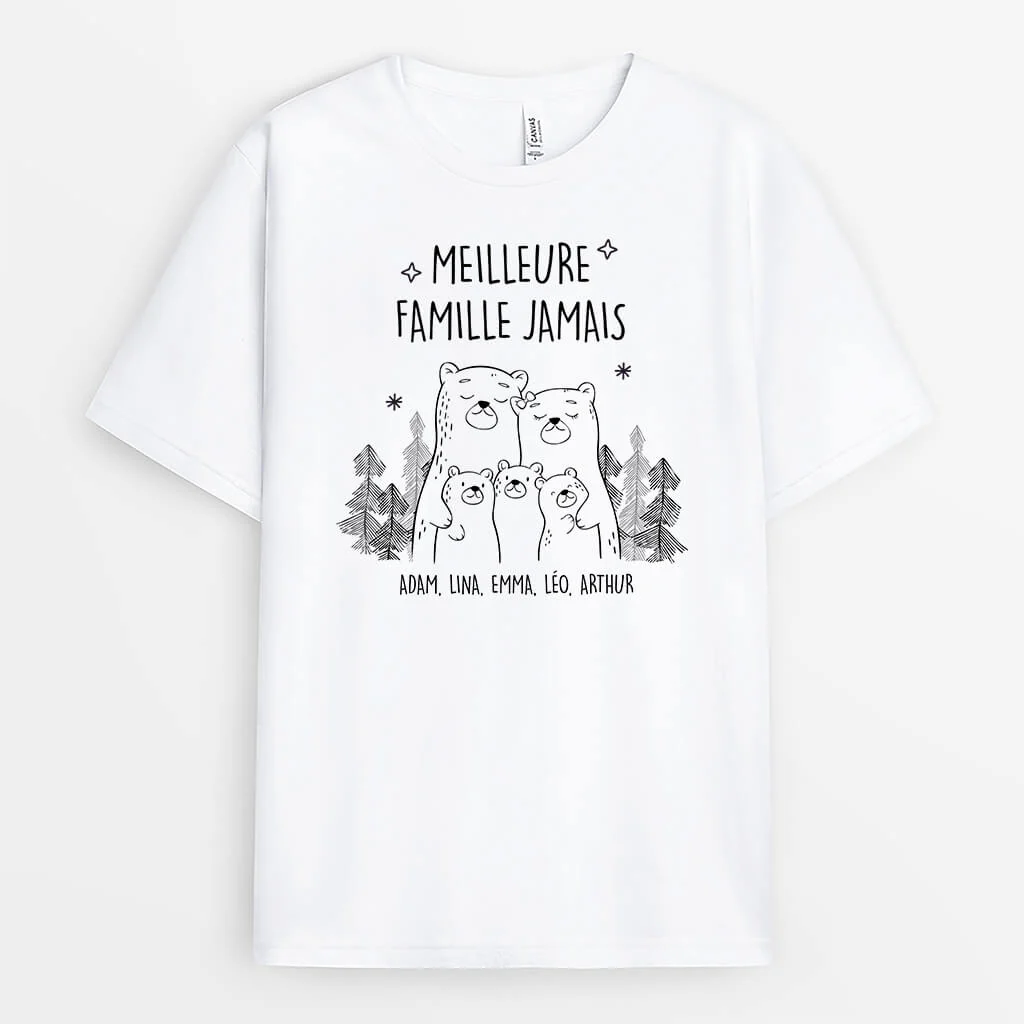 Tee Shirt Famille Personnalisé - Meilleure Famille des Ours - Image 2
