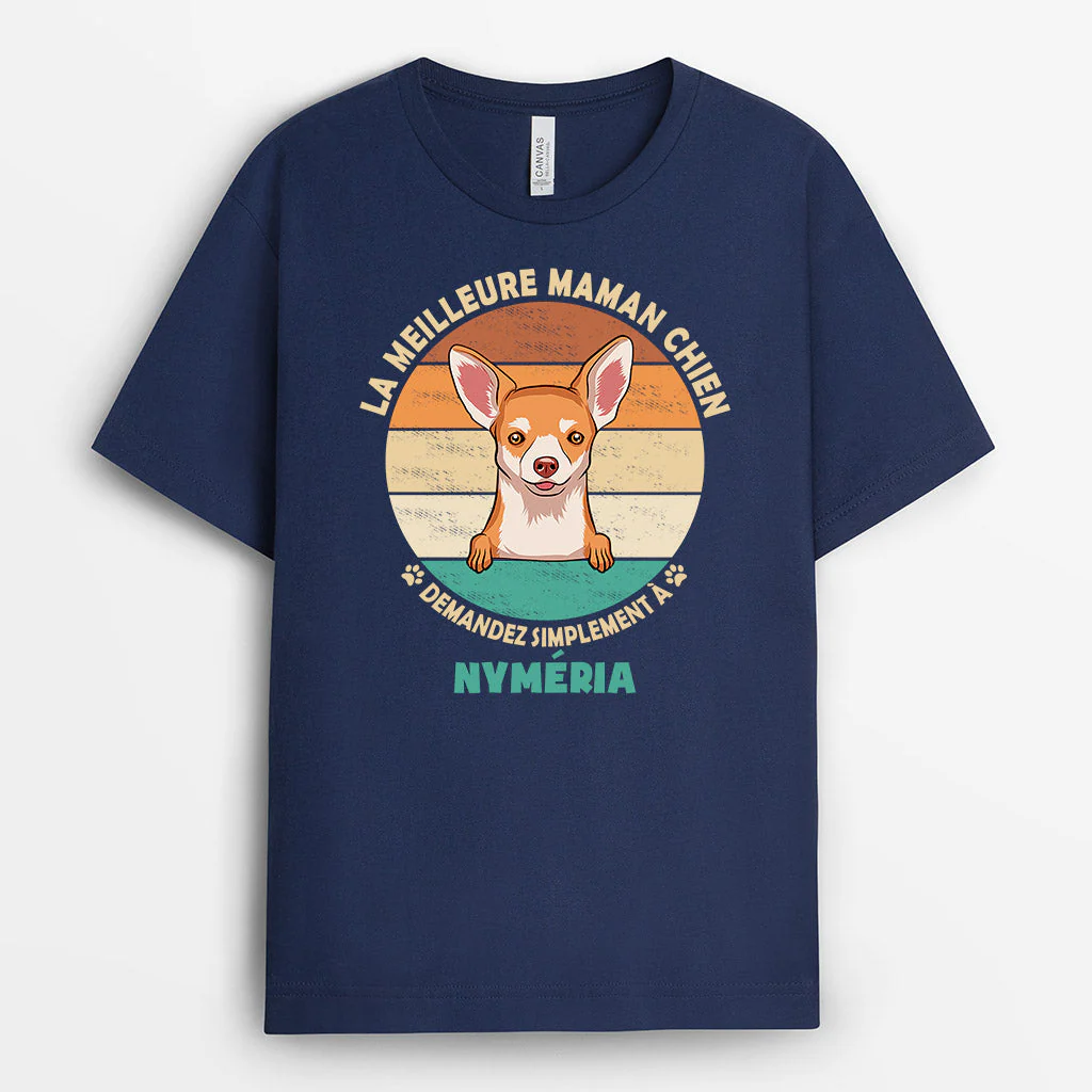 T-shirt Personnalisé Maman - La Meilleure Maman Chien