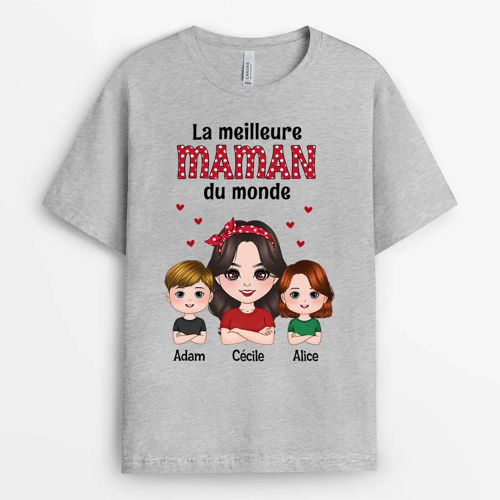 Tee Shirt Personnalisé Mamie - La Meilleure Mamie du Monde - Image 2