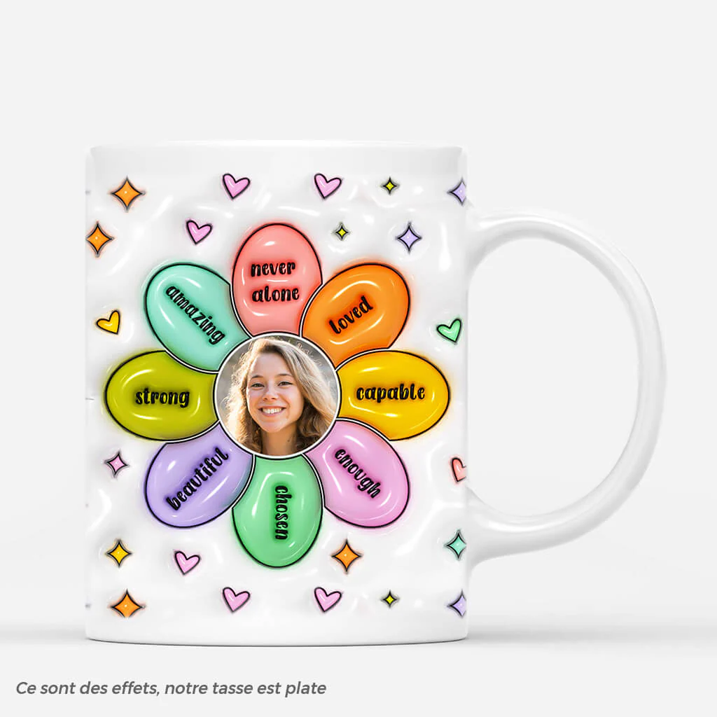 [Effet d'impression 3D] Mug Avec Photo Personnalisé - La Plus Belle Fleur - Image 2