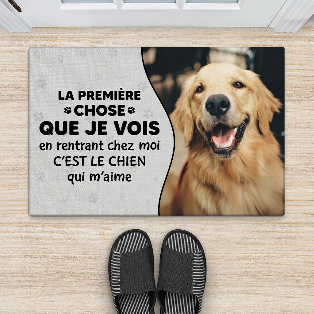 Tapis Personnalisé Chat – La Première Chose en Rentrant | Paillasson Chat - Image 2