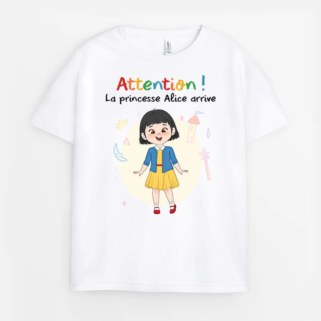 Tee Shirt Personnalisé Drôle – La Princesse Arrive