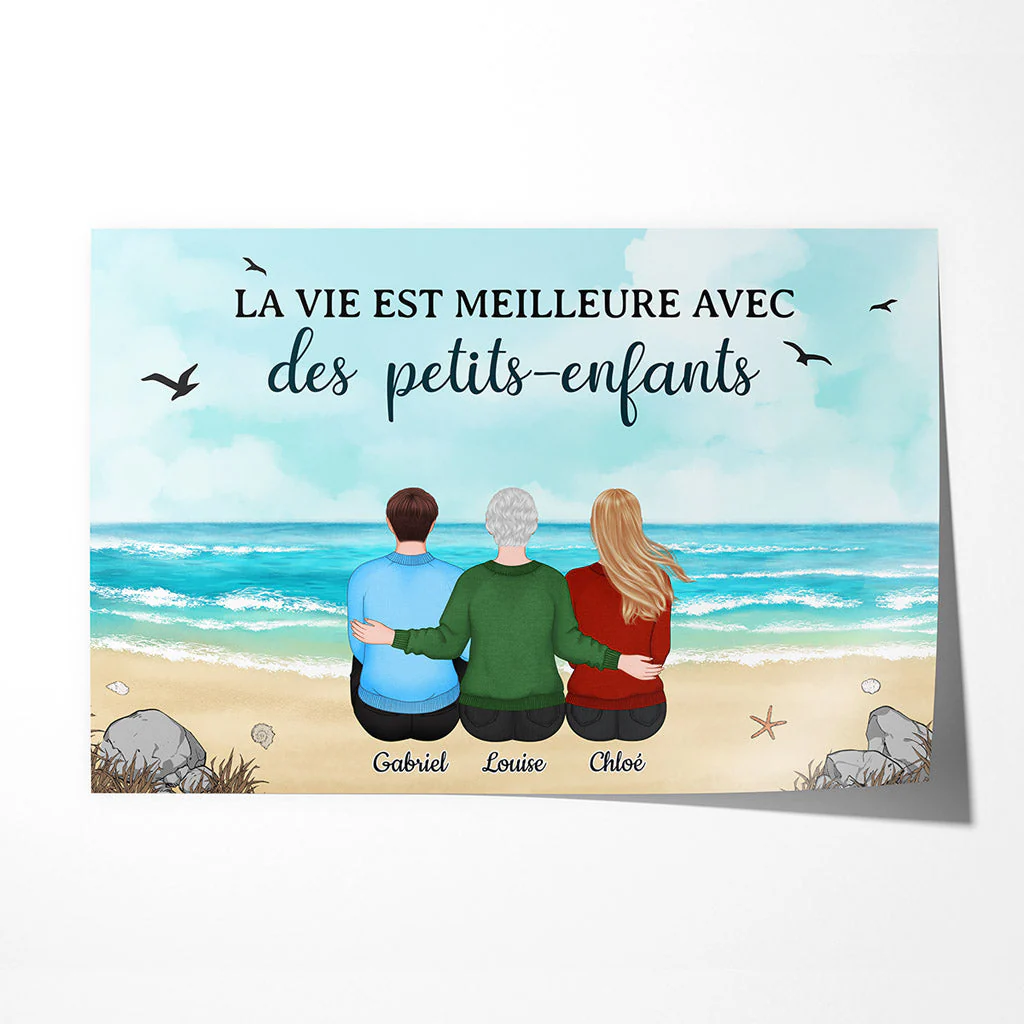 Poster Personnalisé - La Vie Est Meilleure Avec Mamie