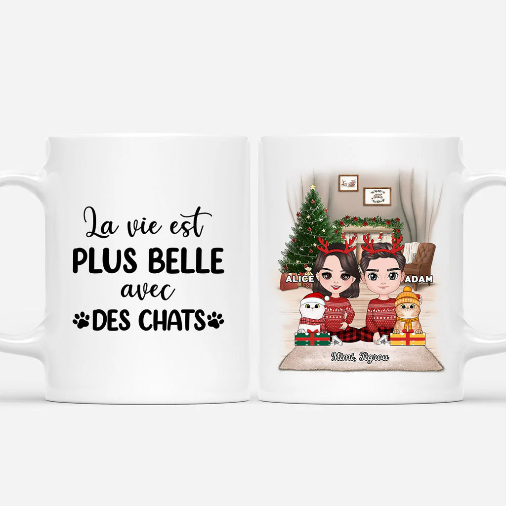 Tasse de Noël personnalisée – La Vie Est Plus Belle