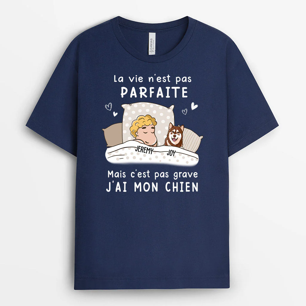 Tee Shirt Personnalisé Femme - J'ai Mon Chien - Image 2