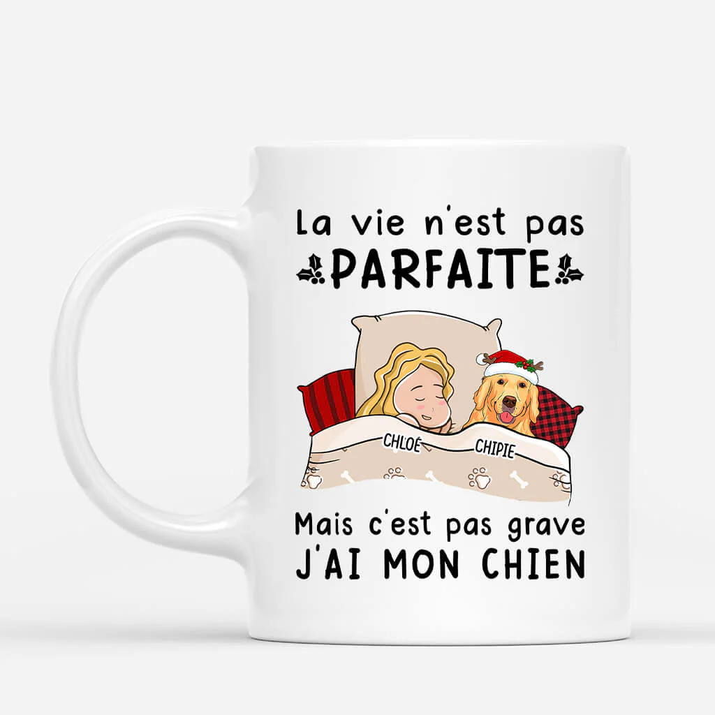Tasse de Noël personnalisée – La Vie n’est pas Parfaite