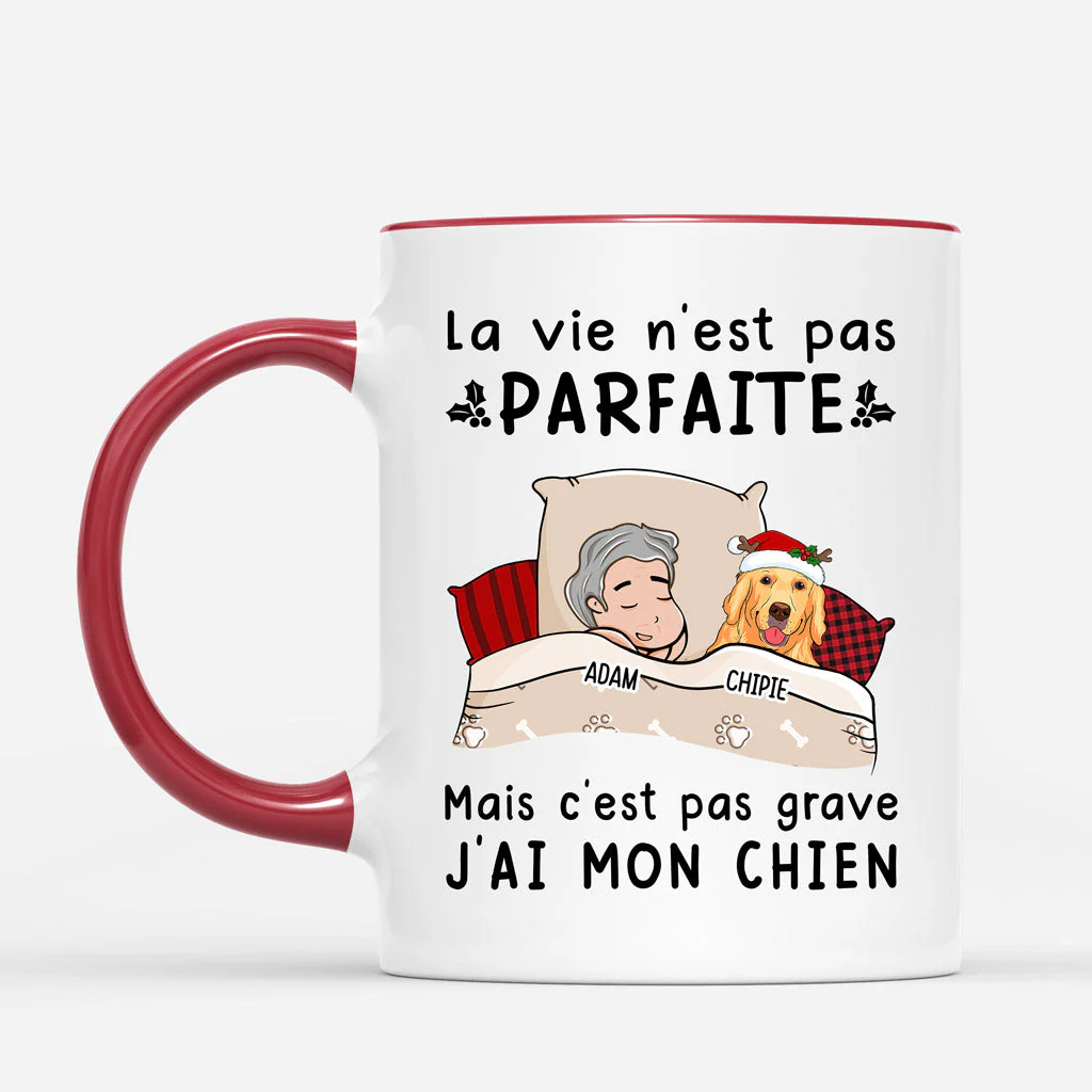 Tasse de Noël personnalisée – La Vie n’est pas Parfaite - Image 2