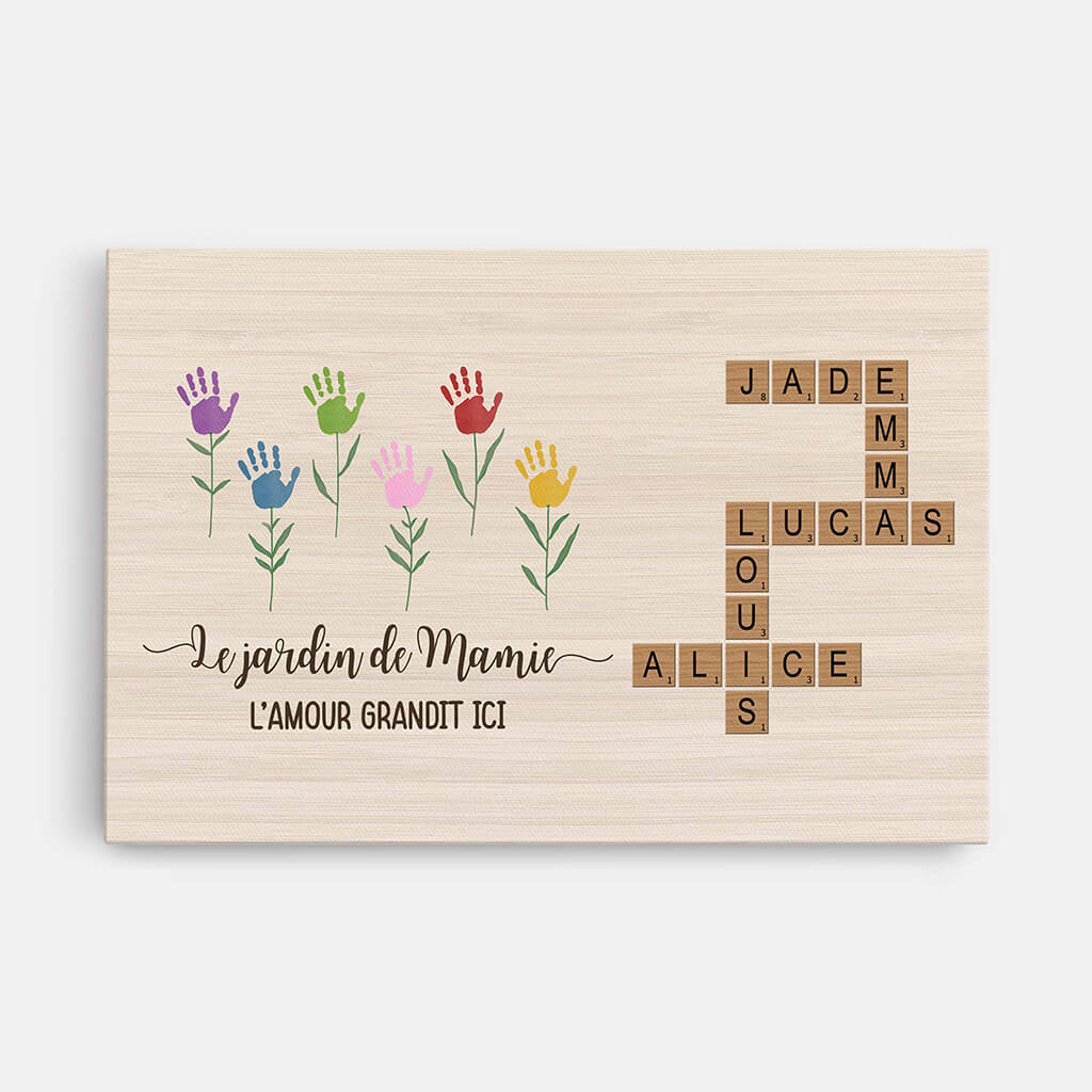 Tableau Fête Des Mères Personnalisé | Empreintes L'amour Grandit Ici