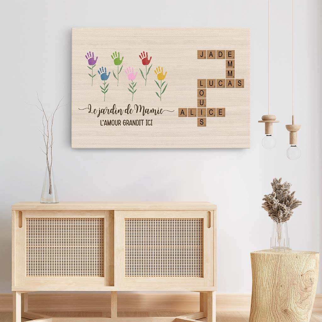 Tableau Fête Des Mères Personnalisé | Empreintes L'amour Grandit Ici - Image 3