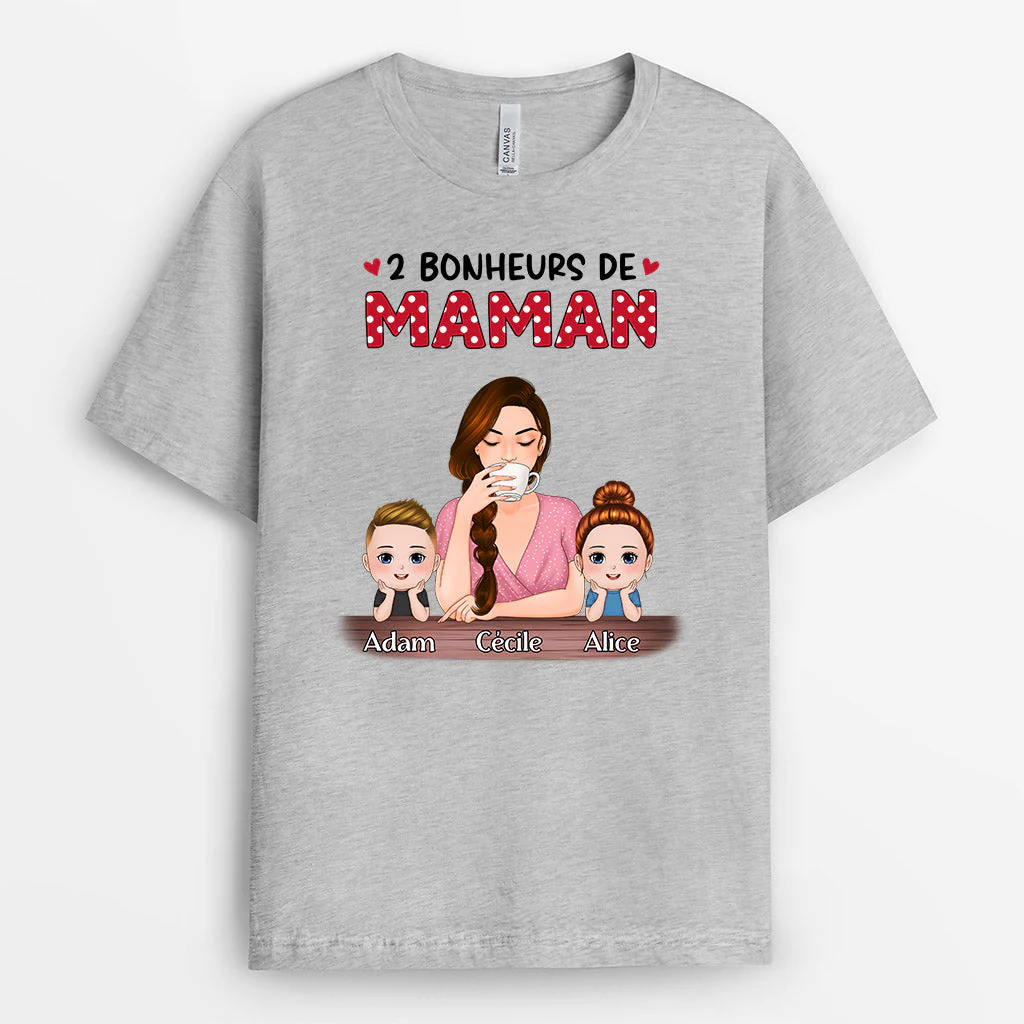 T Shirt Mamie Personnalisé - Bonheurs de Mamie - Image 2