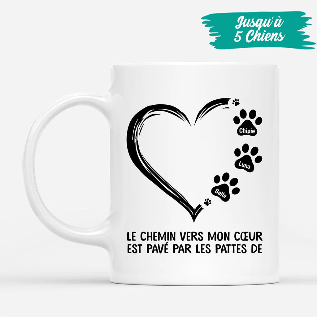 Tasse Personnalisée Chien & Chat – Le Chemin Vers Mon Cœur - Image 2